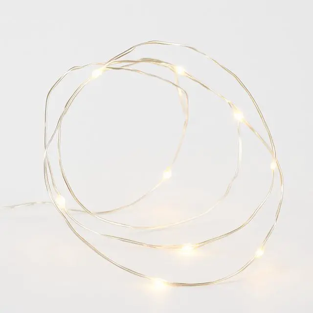 Alt view image 2 of 6 - Elegani 100 LED White Fairy Lights  33 Ft Silver Copper Wire String Lights, White Glow, 8 Modes, Indoor Decorative Lighting for Wedding, Bedroom, Party or Centerpieces