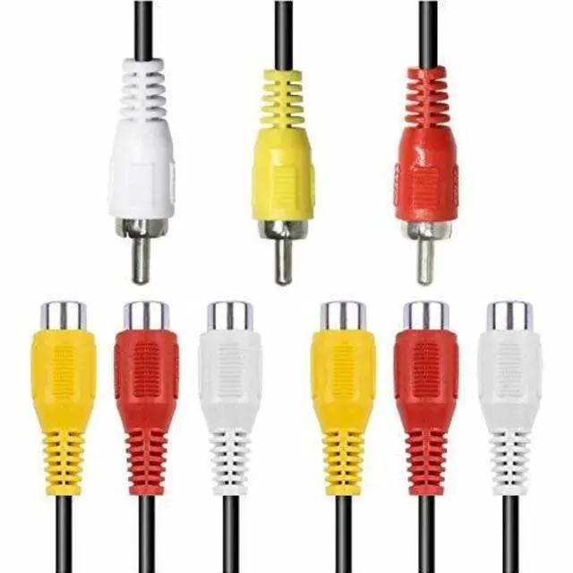 Alt view image 4 of 4 - 3 RCA Male Jack To 6 RCA Female Splitter