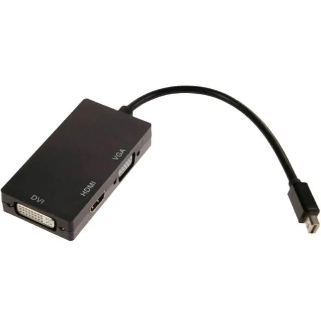 Alt view image 2 of 2 - Mini DisplayPort Thunderbolt Male To DVI D HDMI VGA Adapter Converter