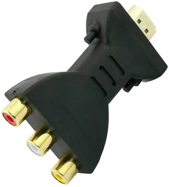 Alt view image 2 of 2 - HDMI Male to 3 RCA Female Composite AV Video Audio Adapter Converter for TV PC