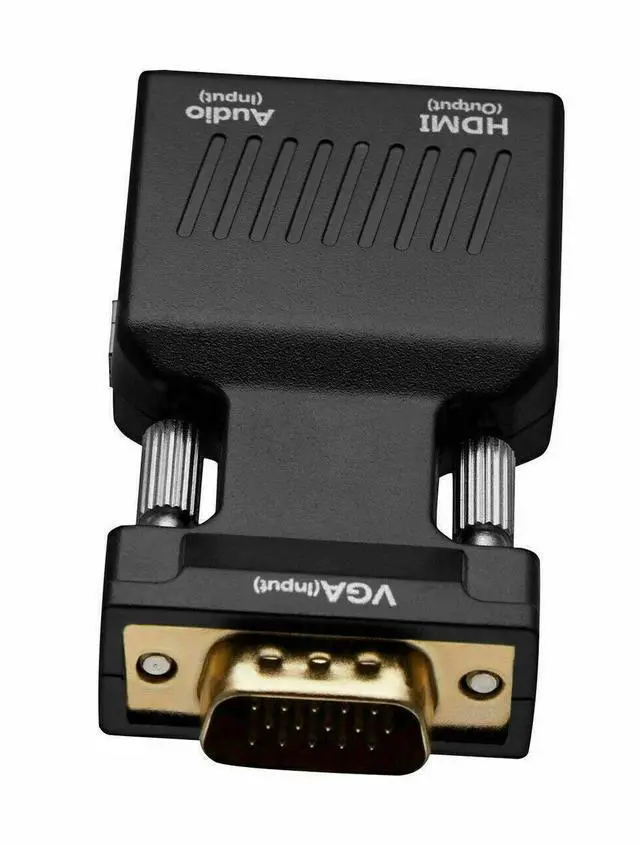 Alt view image 2 of 3 - VGA To HDMI Adapter Full HD 1080P Audio Video Converter Laptop PC To TV HDTV AV