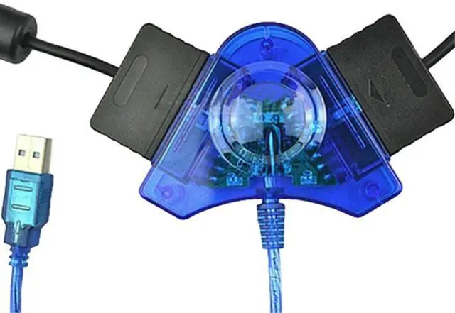 Alt view image 2 of 5 - PC USB Dual Controller Adapter Converter Compatible with PS1,2,3,PSX