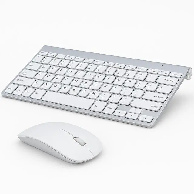 Alt view image 7 of 7 - 2.4G Compatible Mini Wireless Keyboard And Mouse Set Silver