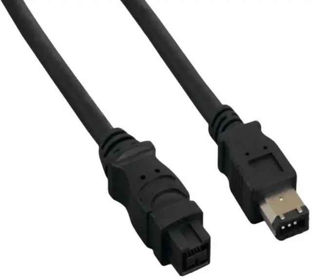 Alt view image 3 of 5 - 6ft IEEE 1394b FireWire 800 9-pin to 6-pin, Black