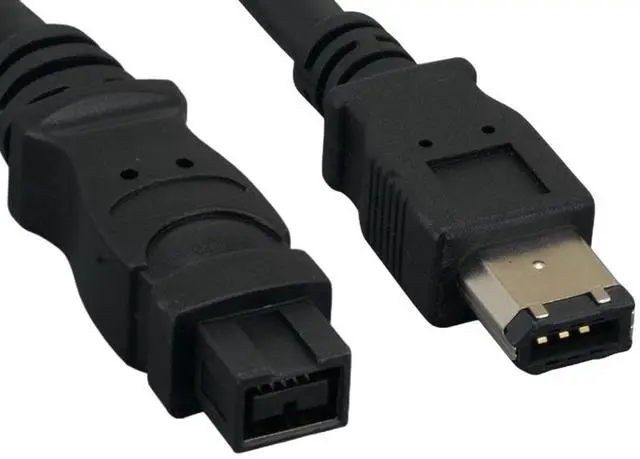 Alt view image 4 of 5 - 6ft IEEE 1394b FireWire 800 9-pin to 6-pin, Black