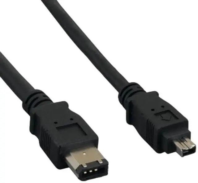Alt view image 3 of 4 - 10ft IEEE 1394a FireWire 400 6-pin to 4-pin, Black