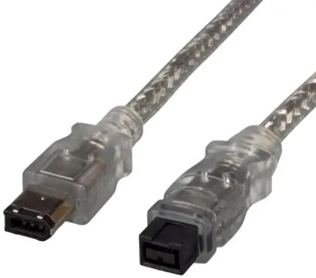 Alt view image 4 of 4 - 10ft IEEE 1394b FireWire 800 9-pin to 6-pin, Clear