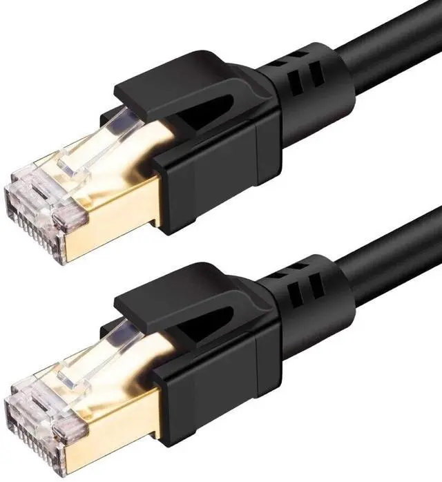 Alt view image 3 of 3 - Cat 8 Ethernet RJ45 LAN Cable Super Speed 40Gbps Patch Network Gold Plated 25ft
