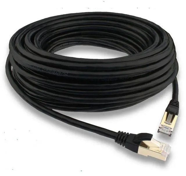 Alt view image 3 of 4 - Cat 8 Ethernet RJ45 LAN Cable Super Speed 40Gbps Patch Network Gold Plated 100ft