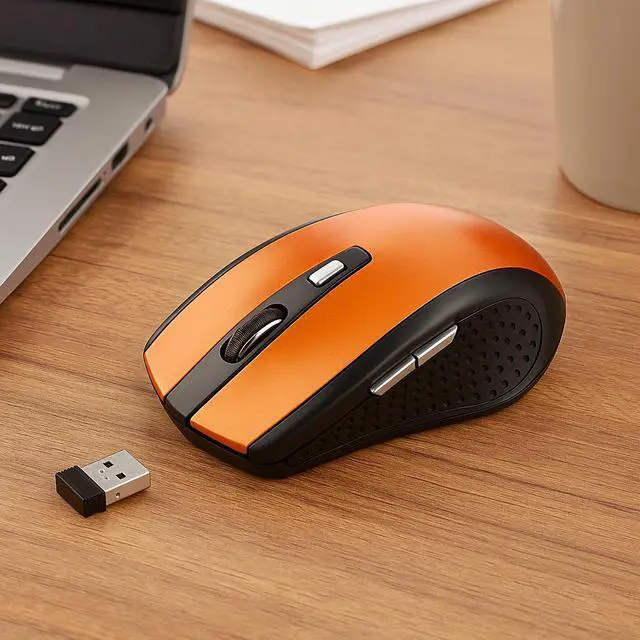 Alt view image 7 of 7 - SANOXY 2.4GHz Wireless Optical Mouse Mice & USB Receiver For PC Laptop Computer DPI USA - Orange