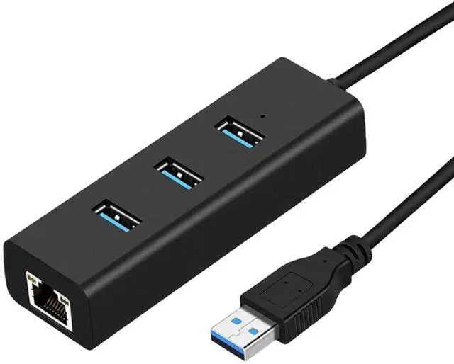 Alt view image 6 of 7 - SANOXY USB 3.0 Gigabit 1000Mbps Ethernet LAN RJ45 Network Adapter 3 Ports HUB