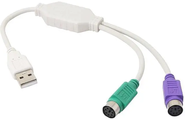Alt view image 4 of 4 - SANOXY PS/2 Dual PS2 to USB 2.0 Converter Active Adapter Cable for Computer Mouse, Keyboard