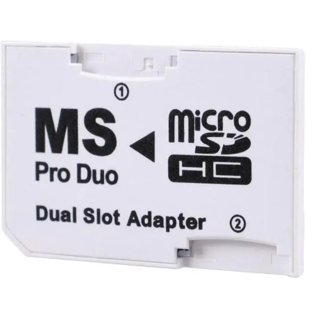 Alt view image 2 of 4 - SANOXY Dual Slot MicroSD to MS PRO DUO Adapter, Black (MicroSD or MicroSDHC Cards)