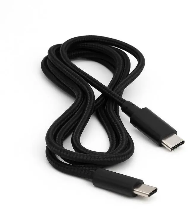 Alt view image 5 of 5 - 6 Feet Braided USB Type C to Type C Fast Charging Data Sync Cable Black