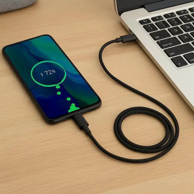 Alt view image 3 of 5 - 3 Feet Braided USB 3.0 USB Type C Fast Charging Data Sync Cable Black