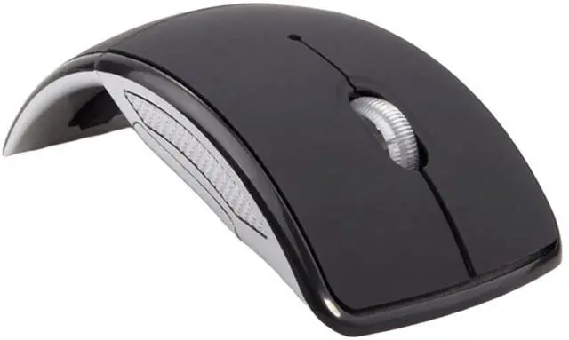 Alt view image 3 of 3 - Sanoxy Wireless Foldable Arc Optical Mouse with USB Receiver (Black)