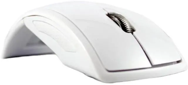 Alt view image 4 of 6 - Sanoxy Wireless Foldable Arc Optical Mouse with USB Receiver (White)