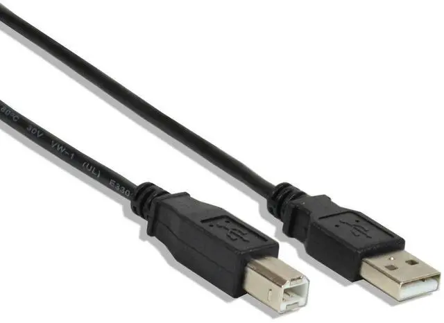 Alt view image 2 of 2 - Printer A-to-B Cable USB 2.0 A Male to B Male for printers (6ft)
