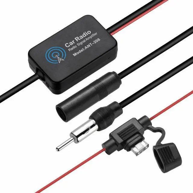 Alt view image 2 of 2 - Car Auto Stereo FM & AM Radio Signal Antenna Aerial Signal Amp Amplifier Booster