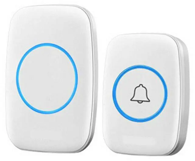 Alt view image 2 of 2 - Wireless Doorbell Chime Waterproof Plugin Receiver Adjustable Volume 1000FT Kit-white