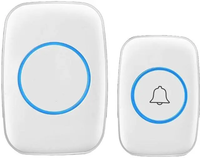 Main image of Wireless Doorbell Chime Waterproof Plugin Receiver Adjustable Volume 1000FT Kit-white