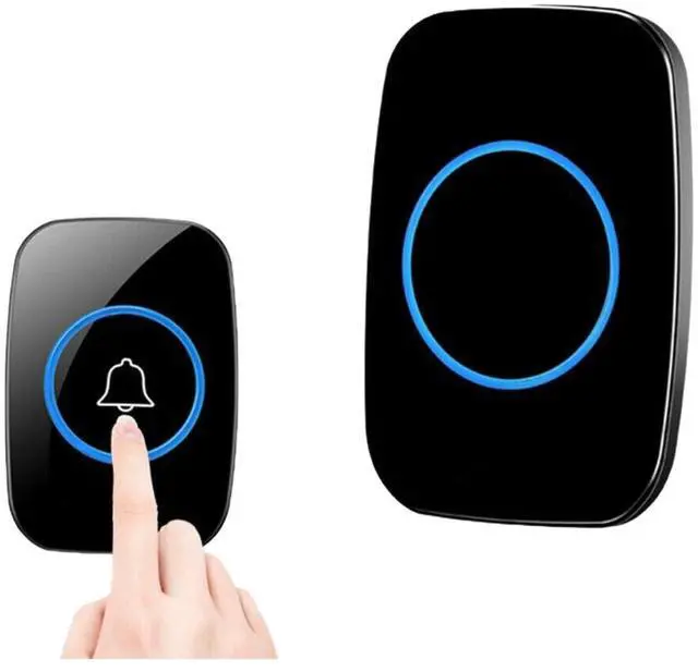 Alt view image 3 of 4 - Wireless Doorbell Chime Waterproof Plugin Receiver Adjustable Volume 1000FT Kit-black