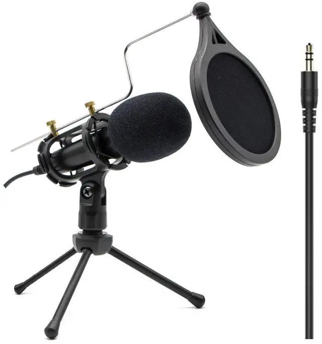 Alt view image 3 of 3 - Condenser Recording Microphone 3.5mm Gaming