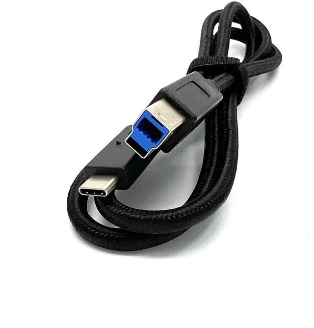 Alt view image 4 of 4 - USB C to USB B Printer Cable, USB 3.1 Type B Cord Nylon Briaded Compatible with Docking Station, External Hard Drivers, Scanner