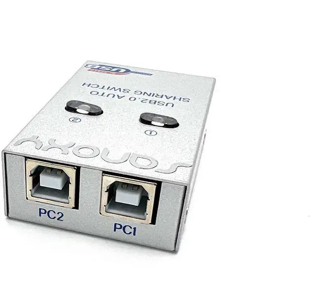 Alt view image 3 of 4 - USB Sharing Switch, 2 Ports Auto Printer Sharing Switch Hub Box