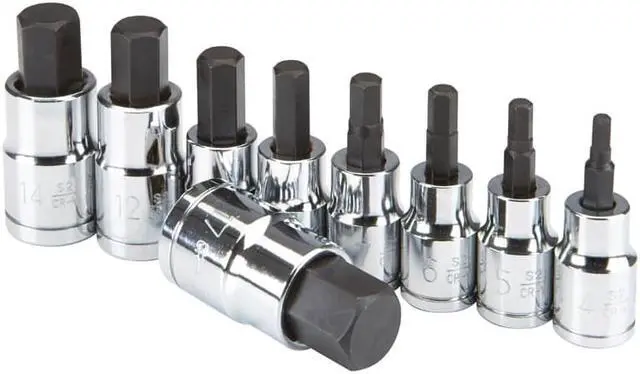 Main image of 9 Pc 3/8 in., 1/2 in. Drive Metric Hex Socket Set HFJ14