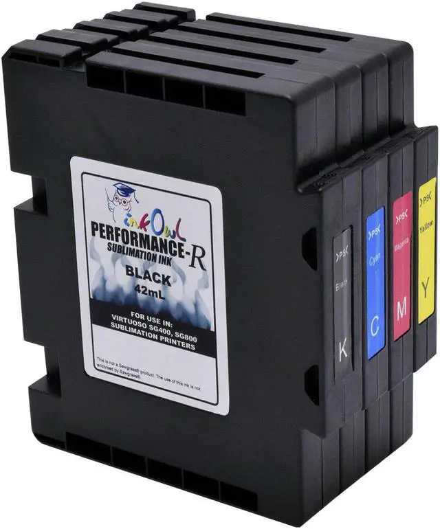 Main image of InkOwl Compatible DYE SUBLIMATION Ink Cartridges Replacement for SG400, SG800 (4-Pack)
