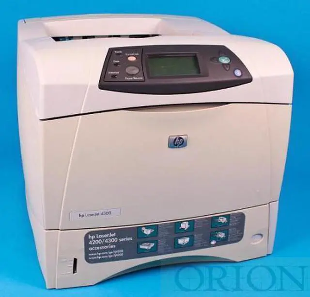 Alt view image 3 of 6 - HP Laserjet 4300N Network Monochrome Laser Printer Q2432A