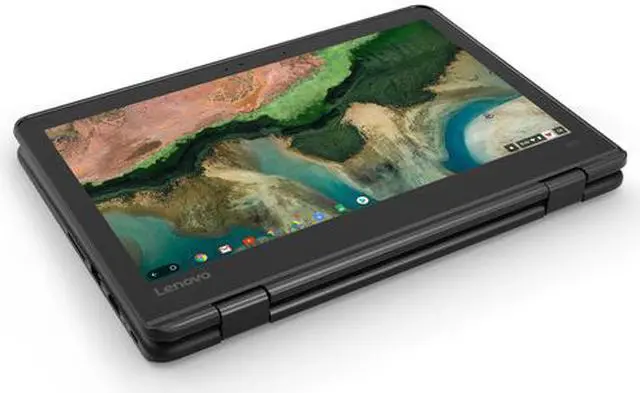 Alt view image 4 of 9 - Lenovo 300e Chromebook 81H00000US 11.6" Touchscreen LCD 2 in 1 Chromebook - MediaTek M8173C Quad-core (4 Core) 2.10 GHz - 4 GB LPDDR3 - 32 GB Flash Memory - Chrome OS - 1366 x 768 - In-plane ...