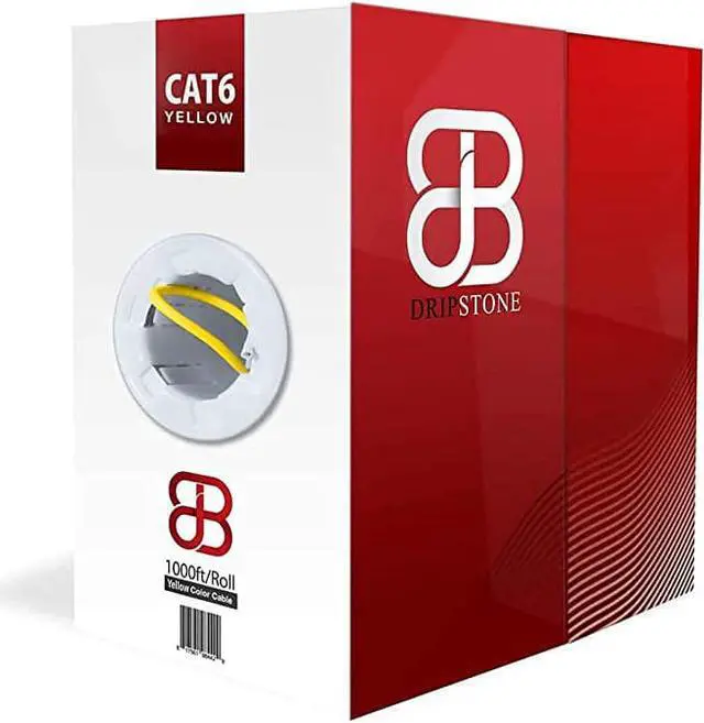 Alt view image 2 of 3 - CAT6 Solid UTP Cable 23AWG 1000ft LAN Network Ethernet RJ45 Wire, Blue Big Feeder Yellow