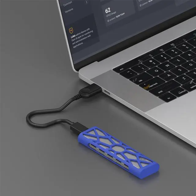 Alt view image 4 of 7 - Wavlink Aluminum M.2 NVMe SSD Enclosure, USB 3.1 Gen 2 (10 Gbps) to NVMe PCI-E M.2 SSD Case Support UASP for NVMe SSD Size 2230/2242/2260/2280 (up to 2TB) with Type-C OTG converter