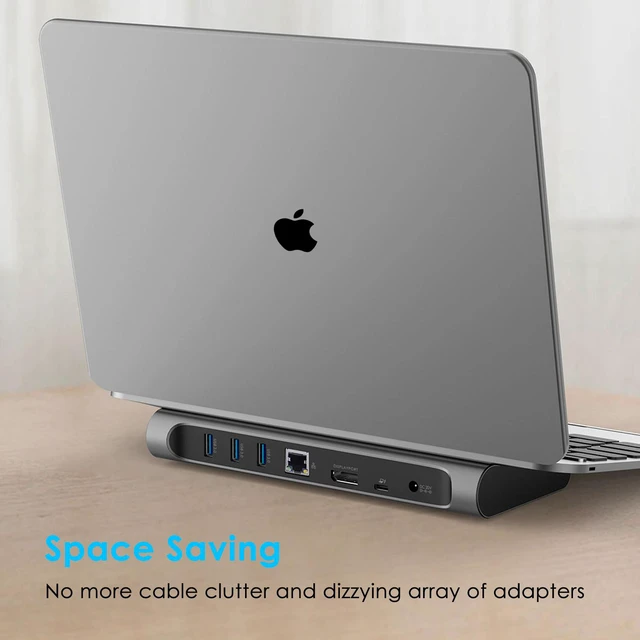 Alt view image 6 of 7 - WavlinkThunderbolt 3 Docking Station With 85W Power Delivery, Dual 4K Single 5K @60Hz, 2 Thunderbolt 3 Type-C, 4xUSB 3.0,Gigabit Ethernet, 1 DisplayPort, SD/Micro SD Card Reader, Intel CertiLaptops PC