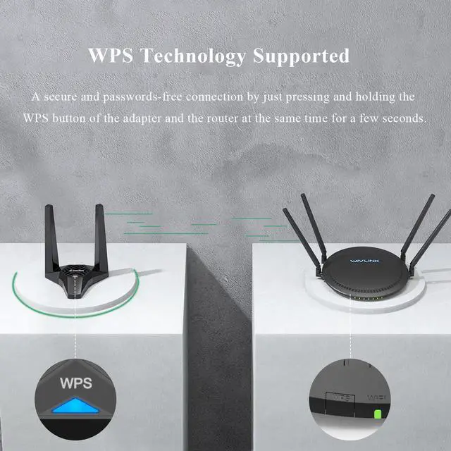 Alt view image 5 of 7 - Wavlink USB 3.0 WiFi Adapter for PC 802.11AC 1300Mbps WiFi Card Dual Band 2.4GHz/400Mbps 5GHz/867Mbps Network Card, High Gain 3dBi Antennas For Desktop Laptop Windows 10/8/7,Mac OS 10.11 or Later