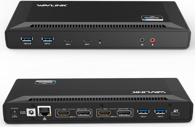 Wavlink USB C Laptop Docking Station Dual Monitor 5K/4K@60Hz with 65W Host Charging for 4/3, USB-C Windows, Mac, Chrome, 20.04,22.04(2HDMI, 2DP, 6 USB 3.0, 1Gbps Ethernet - Newegg.com