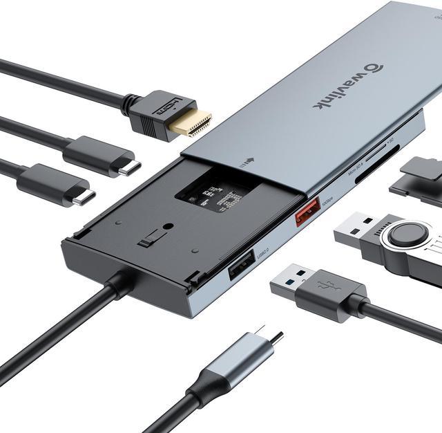 USB-C 3.2 Gen 1 hub with On/Off Switches, 4-way