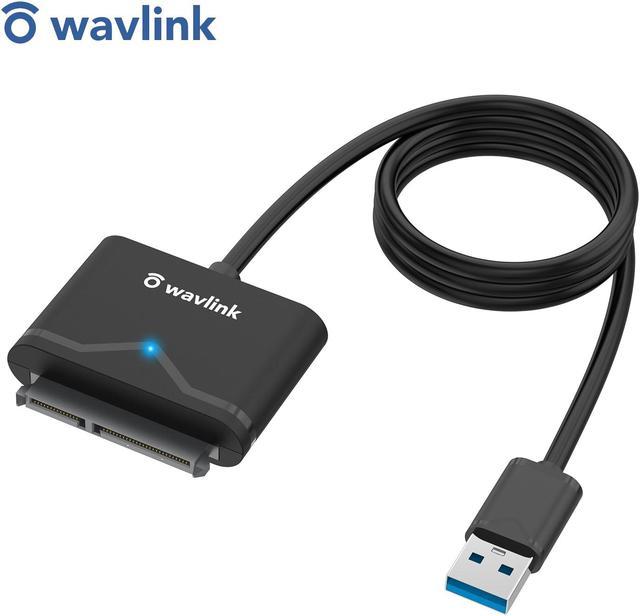 Wavlink USB 3.0 SATA III Hard Drive Adapter Cable, SATA to USB 5Gbps  Adapter Cable for 2.5 HDD/SSD & 3.5 HDD Hard Drive Connector with 12V/2A  Power Adapter, Support UASP, TRIM and