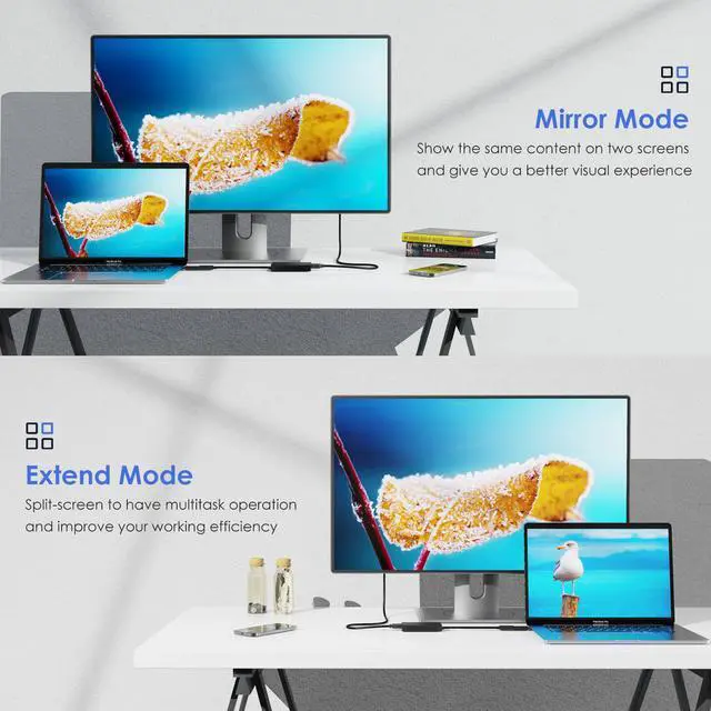 Alt view image 3 of 7 - Wavlink USB3.0 to HDMI 4K Video Adapter, 3840×2160 Multi-Display Adapter, Support Laptop TV PC with Windows 7/8/8.1/10 Mac OS 10.10 or above, Chrome.With USB3.0 to Type C and HDMI to DVI converter