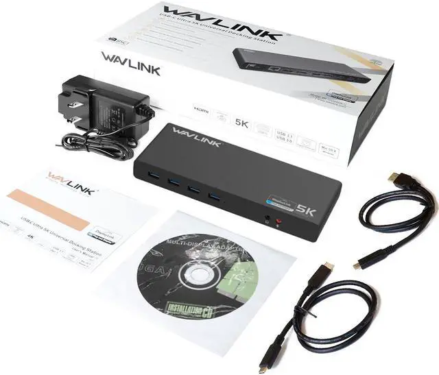 Alt view image 6 of 6 - WAVLINK UG69DK1 USB-C Dual 4K Docking Station