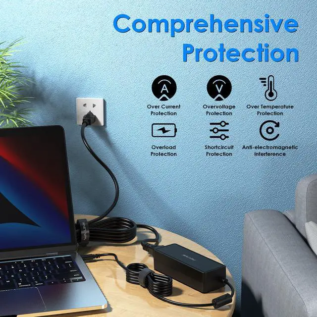 Alt view image 3 of 7 - Wavlink PD 100W USB-C GaN Fast Charger, Universal USB-C Charger for Laptops, Tablets, Phones and more, Compatible with MacBook, Chromebook, Lenovo, Dell, HP, Asus, Huawei, Samsung, Switch, PS, Xbox