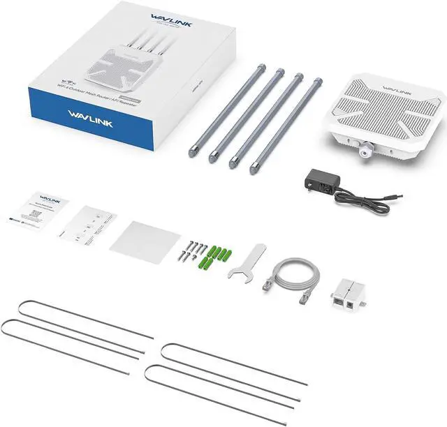 Alt view image 7 of 7 - Wavlink AX1800 Outdoor WiFi Range Extender Dual Band WiFi Repeater Long Range Weatherproof Outdoor WiFi Signal Booster Access Point | Mesh with POE and IP67, Gigabit Port, Seamless Roaming & MU-MIMO
