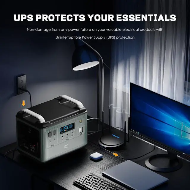 Alt view image 4 of 7 - Minthouz Portable Power Station 2000W, Solar Generator with USB A/C, AC/DC Outlets (Solar Panel Not Included), Backup Battery Emergency Power Supply for Home Use, Road Trip Camping, Outdoor Adventure