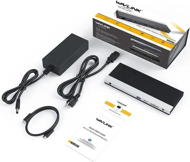 Alt view image 7 of 7 - WAVLINK USB C 4K Laptop Docking Station Triple Display With 100W PD3.0 Charging (65W for PC), Dual HDMI, 1 Displayport, 4xUSB-A 3.0 , Gigabit Ethernet, SD&TF Card Slot Audio Jack For Windows, Mac