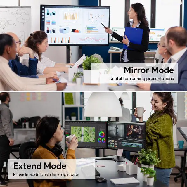 Alt view image 7 of 7 - WAVLINK DisplayLink Docking Station Quad Monitors 5K 4K@60Hz, 19-In-1 USB C/USB A Laptop Dock for M1 M2 Mac & Windows Laptops with 4 HDMI, 4 DP, 2.5G RJ45, 180W AC Power Supply, 10Gbps Data Transfer