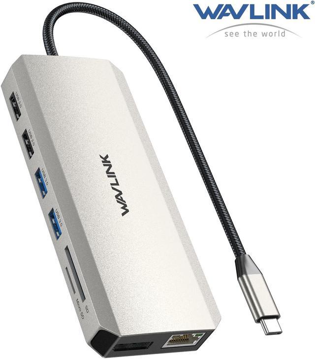 US 9 in 1 Multiport USB-C Hub Type C To USB 3.0 4K HDMI VGA RJ45 For  Macbook Pro