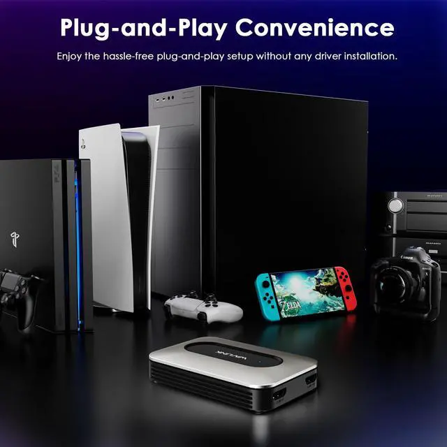 Alt view image 4 of 7 - WAVLINK 4K HDMI Video Capture Card, HDMI Video Grabber for Live/Gaming Streaming with Ultra-Low Latency, VRR Support, Plug and Play, Compatible with Windows/Mac/Linux/Android- HG900U