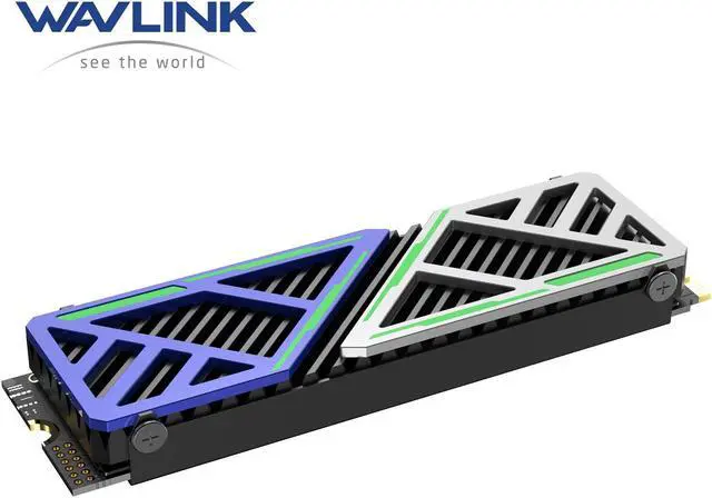 Main image of WAVLINK M.2 SSD Heatsink, 2280 NVMe/SATA SSD Heatsink for PC/PS5/mATX/MiniATX Cooling, M.2 SSD Cooler with Dual Thermal Silicone Pads, 3mm Adjustable Height, Aluminum Body
